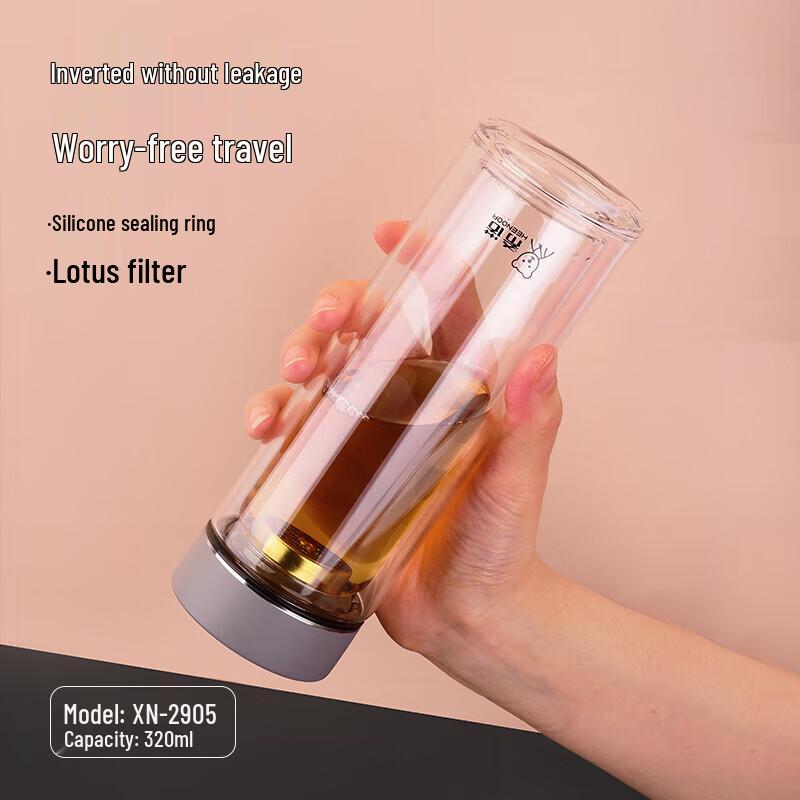 Xinuo XN-2905 Double-Walled Borosilicate Glass Cup