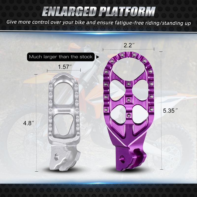 NICECNC For Surron Light Bee X S L1E Electric Dirt Bike Enlarged Aluminum Foot Pegs Footrest Footpegs For Segway X160 X260 2025