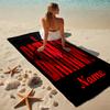 Custom Name Batman Saga Stylish Digital Printing Beach Towel Quick‑Drying Absorbent Blanket for Beach Pool Gym Travel