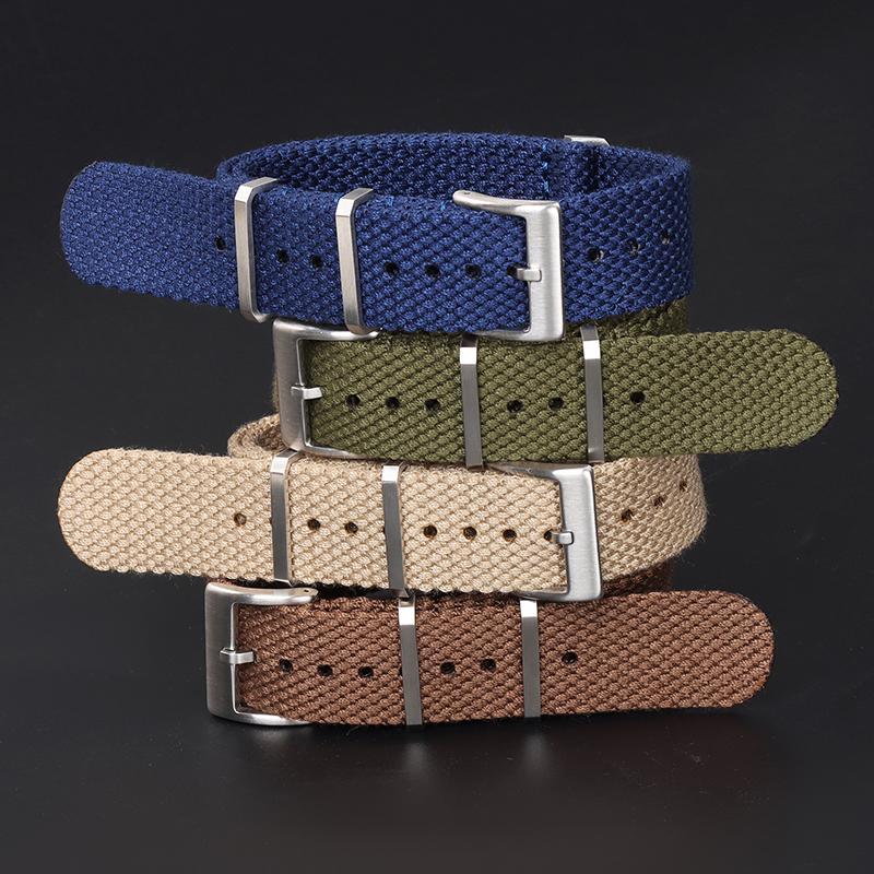 Cinturino in Nylon 20mm 22mm Cinturino per Orologio Impermeabile Cinturino per Orologio in Nylon Braccialetto Sportivo Militare Dropshipping Cinturino da Polso di Alta Qualità
