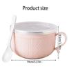 Round Food Container Ramen Noodles Bowl with Large Capacity and Leakproof Lid for Christmas Holiday Family Gatherings