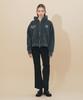 ETRE AU SOMMET Corduroy Cargo Bootcut Pants (Black)