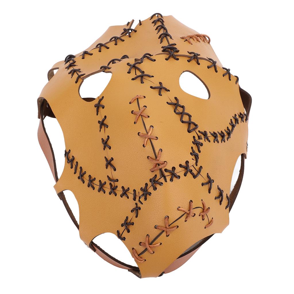 Hallowmas Scary Face Cover Innovative Fun Hand Crafted Safe Breathable PU Leather Face Cover for Fes