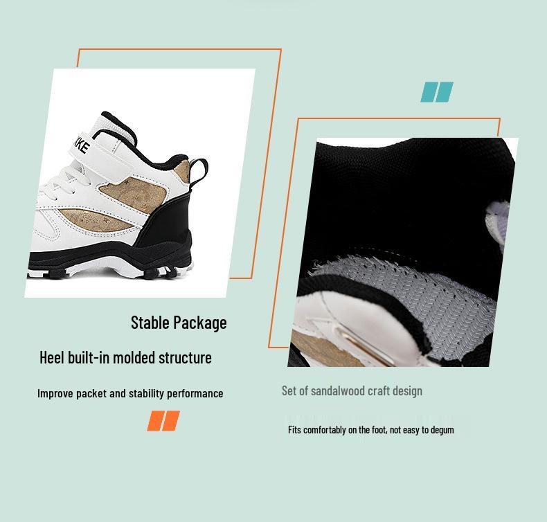 2025 Wasserdichte Leder Jungen High-Top Wanderschuhe - Rutschfest, Abriebfest, für Kinder