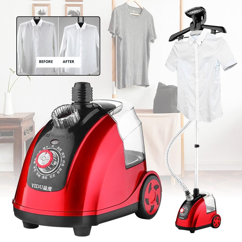 Adjustable HandHeld Garment Steamer 220V Portable Clothes Iron Steamer Garment Hanging Ironing Machine with Water Tank 1800W