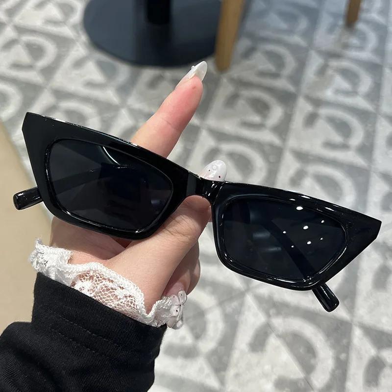New Vintage Women Men Cat Eye Sunglasses Retro Small Frame Sun Glasses Outdoor Uv400 Protection Eyewear Trendy Shades