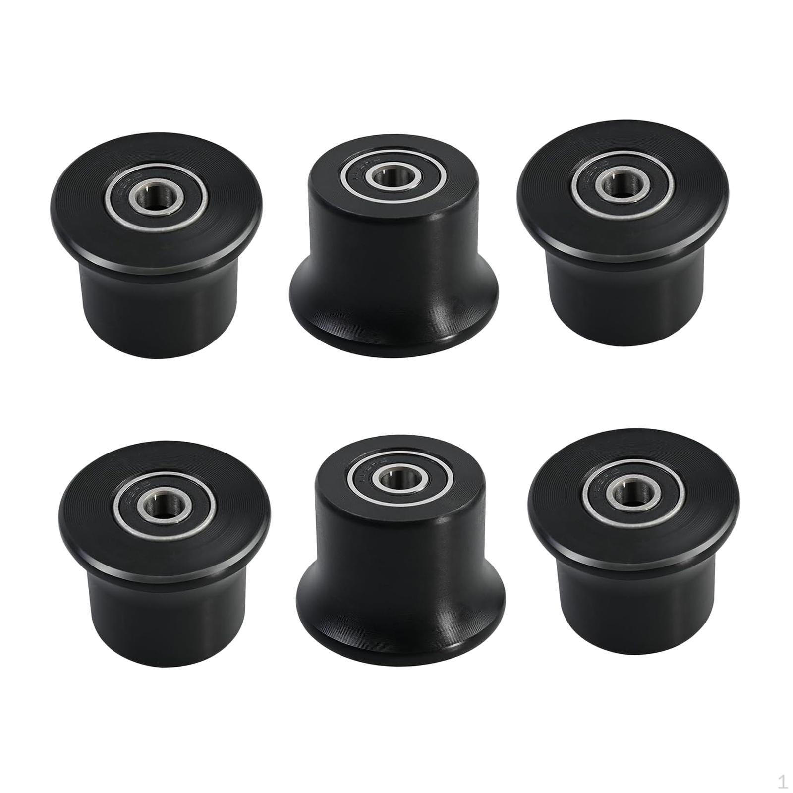 6Pcs Rolling Seat Trolley Wheels Lightweight Repair Fitness Equipment Parts