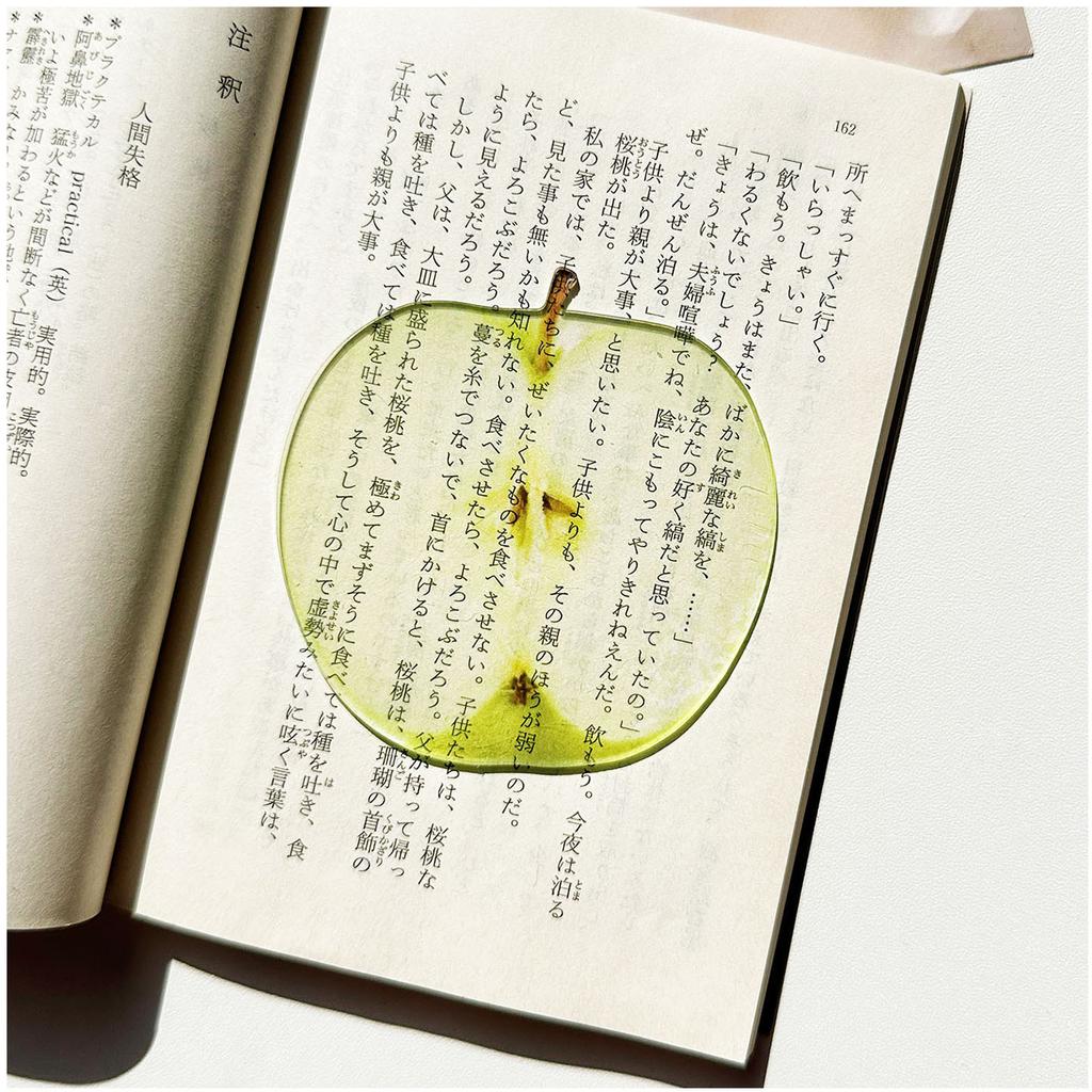 Creative Fruit Slice Bookmarks Simulation Funny Translucent Design For Fixed Book Cartoon Cute Acrylic Note Bookmarks Gifts