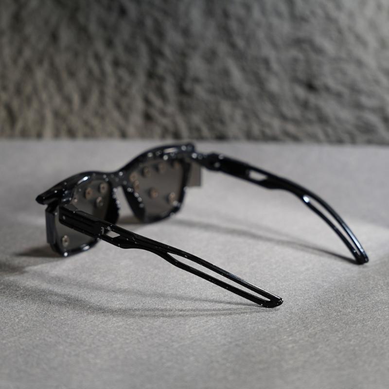 Trendy Unisex Studded Eyewear With Practical PC Frame And Metal Cool Rivets Eyeglasses For Casual Event And Travel