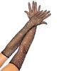 Sexy Netzhandschuhe für Damen, dünnes, hohles, glitzerndes Bohrmuster, Ballsaal, Pole Dance, Halloween, Rollenspiel-Accessoires