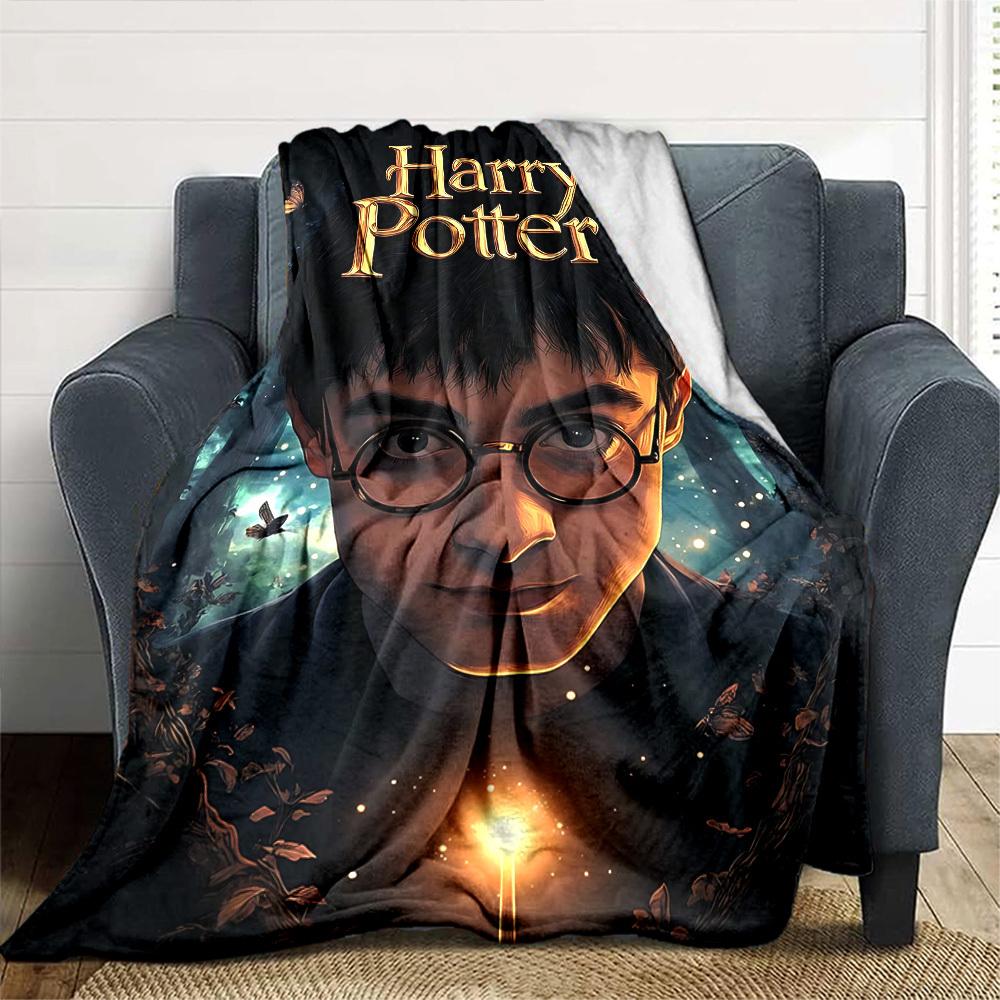 1pc Harry Potter Flannel Blanket Soft Warm Throw for Home, Office, Travel, All-Season Cozy Bedding GiftL1108