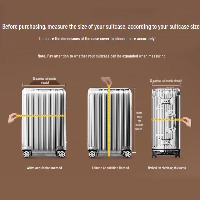 Banzheni Detachable Transparent Thickened PVC Luggage Cover