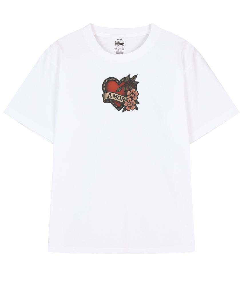 DRIFTOUT Amor & Thorns Heart Short Sleeve T-Shirt (3 Colors)