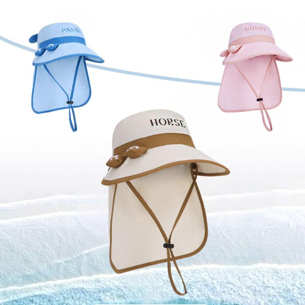 Big Brim Children's Sun Hat Sun Protection Children Beach Cap Kids Whistle Sunscreen Hat  Spring