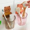 Bathroom Cute Bear Shaped Storage Box Cup Organizer Razor Stand Toothbrush Holder Toothpaste Rack