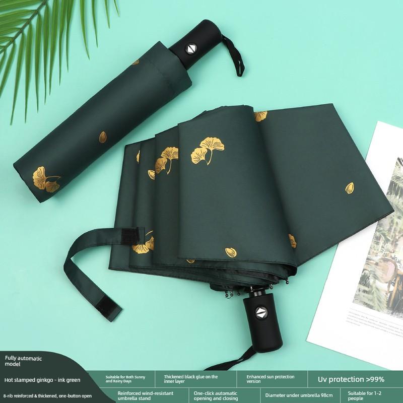 Dual-Purpose Umbrella for Girls, Foldable, Stylish, Compact, Portable, Automatic Sunshade, Sun Protection, Uv Protection, Sun Umbrella