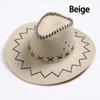 Western Cowboy Hats for Men and Women Faux Leather Sun Hat Outdoor Hats for Men and Women