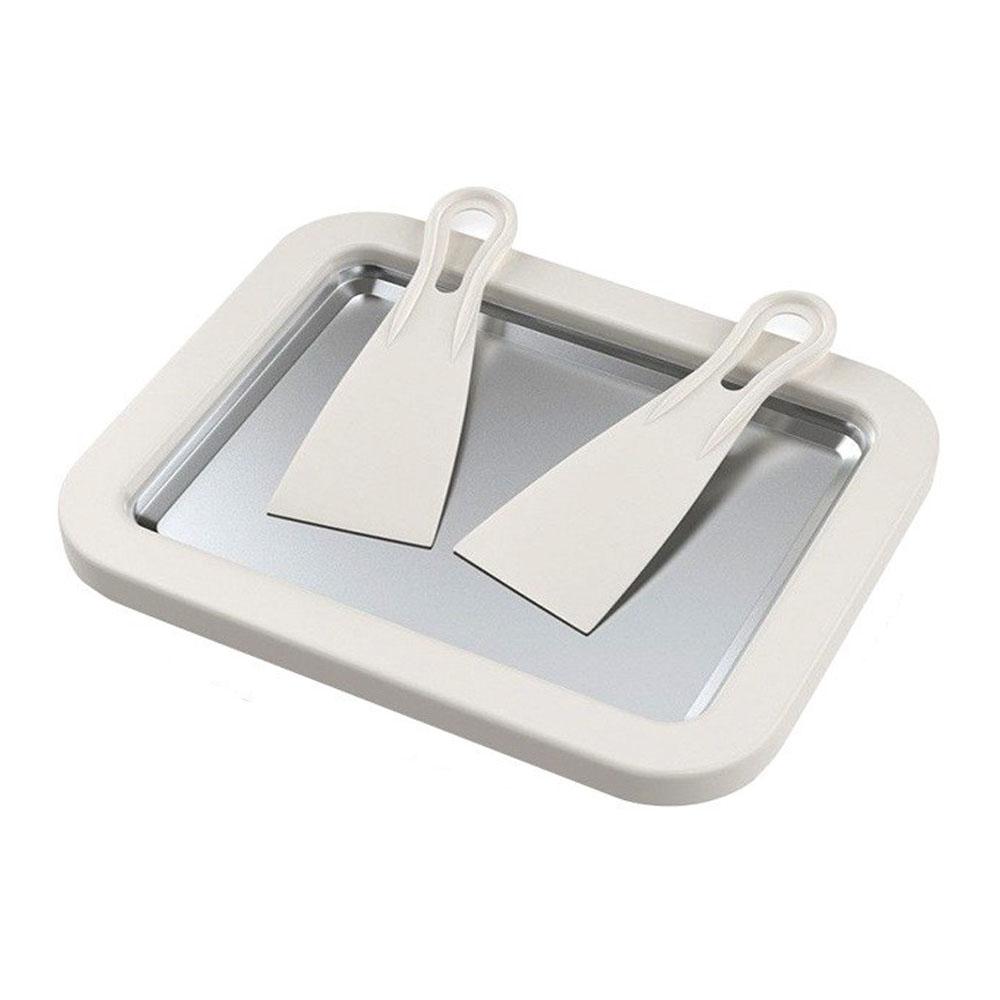 

Rolled Ice Cream Maker With 2 Scrapers, Easy Homemade Desserts(White)