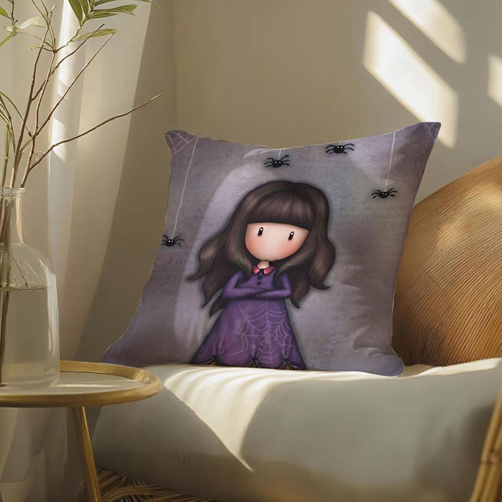 Cartoon S-Santoro Gorjuss Pillow Case Pattern Printed Pillowcase For Living Room Sofa Cushion Cover & Bedroom Decor