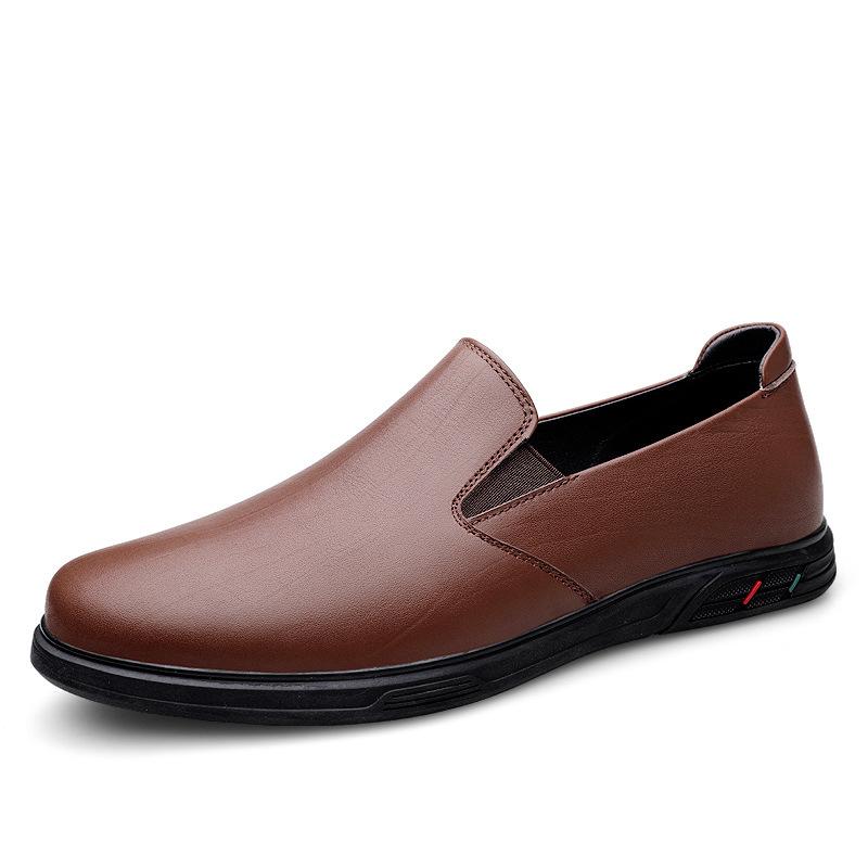 Casual Leather Shoes Men's Autumn Leather Business Dress Soft Leather Soft Sole Dad Men's Shoes