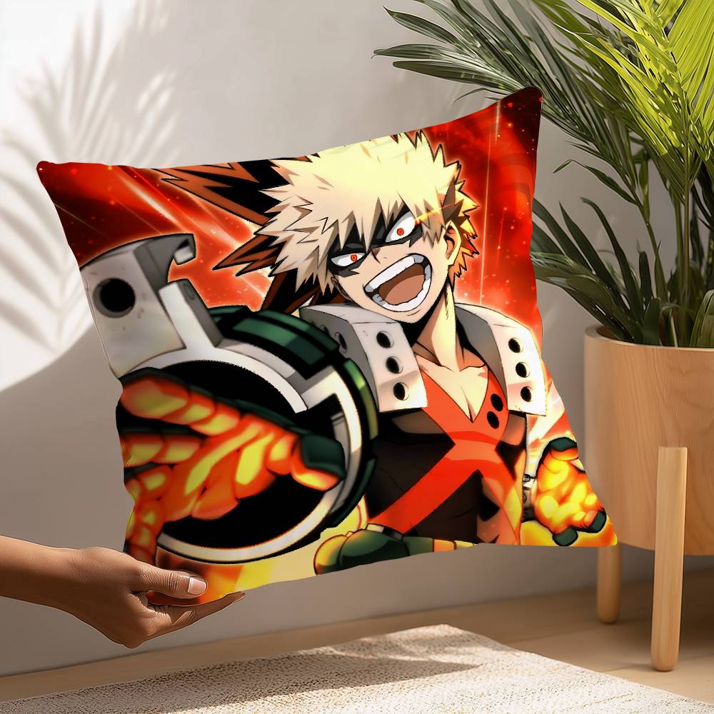 My Hero Academia Katsuki Bakugo Pillow Case Plush Fabric Soft Pillowcase Double Sided Print Cushion Cover Household Gifts