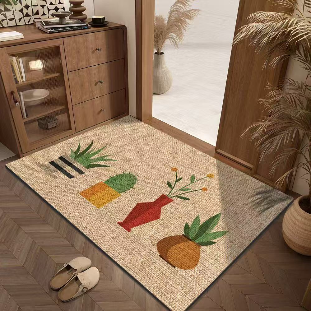 Entrance Door Mat Household Wear-resistant and Anti Slip Mat Entrance Door Absorbent Quick Drying Mat