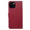For iPhone 15 Case RFID Blocking Wallet Litchi Texture Leather Phone Cover Magnetic Clasp