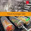 Stainless Steel Grill Basket Portable Barbecue Cage Rolling Grilling Basket Useful BBQ Grill Basket Outdoor Grill Accessories