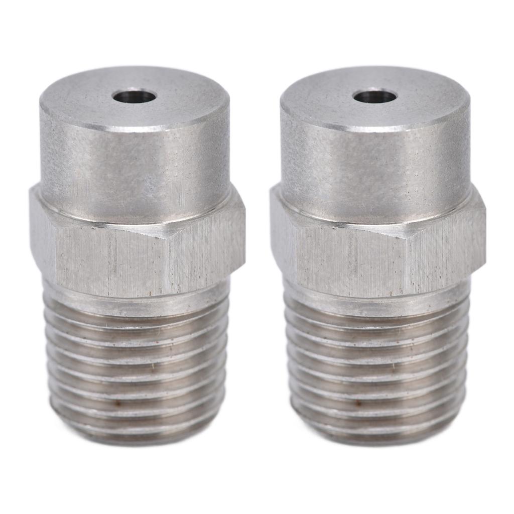 2pcs Atomizing Nozzle 304 Stainless Steel Durable Wearable Wide Coverage Area Compact Practical Misting Parts Supplies3.0mm