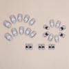 Short square black and white jumping color love cold temperament short square fake nail finished removable nail mixed batch