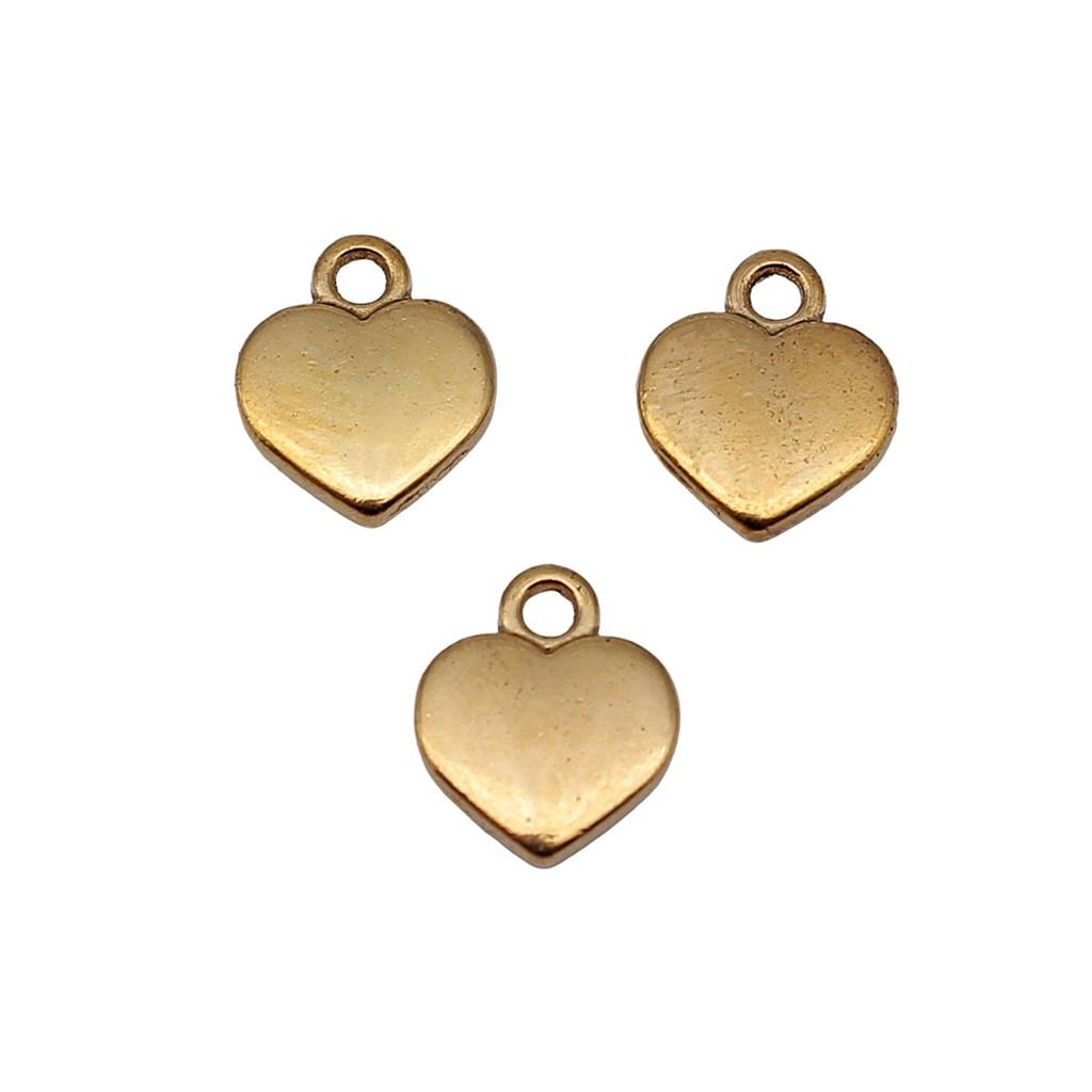 Charms Peach Heart Love Pendants Wedding Jewelry Findings QC094