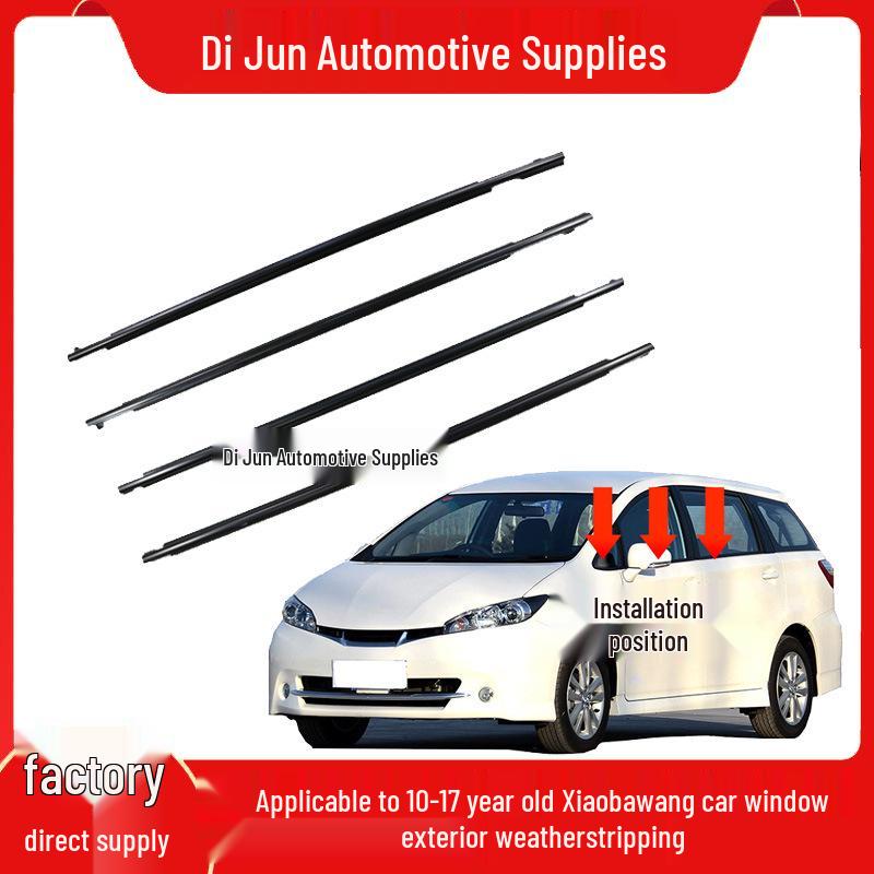 Toyota Liteace (03-17) Window Glass Weatherstrip & Door Trim Strip Wiper Right Rear Door