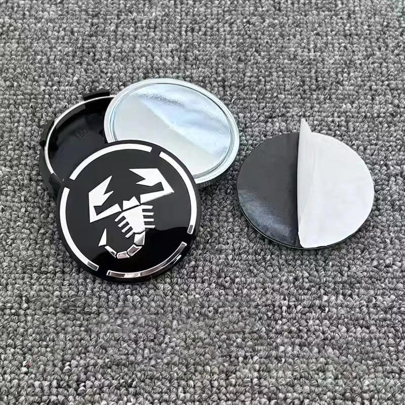 56mm Car Wheel Hub Cover Sticker Accessory For Fiat Abarth 500 Tipo FR Panda Argo Freemont Viaggio Bravo Punto Doblo Pulse Stilo