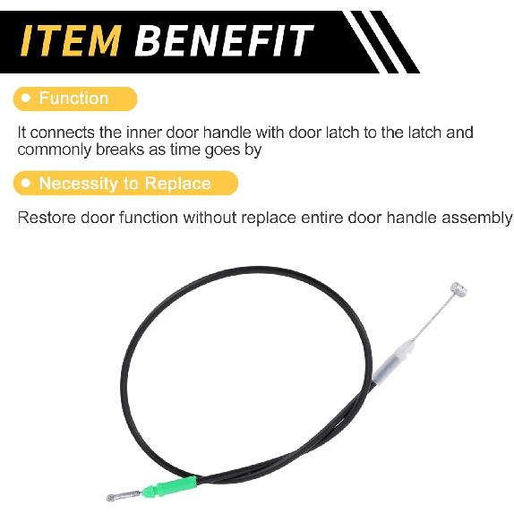 1 Pc Door Latch Release Cable for Toyota Tundra 2000-2006 Inside Door Handle Latch Cable Door Lock Cable No.697100C010 Black