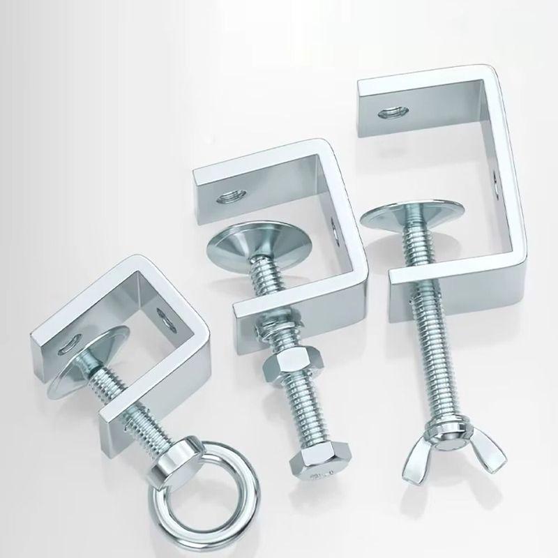 1Pcs Multiple Head Shapes U Clamp Galvanized Carbon Steel Open Height 20-130MM C-Type Clip Thickened Fixed Fixture