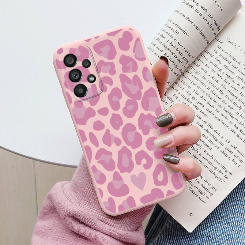 Leopard Case For Samsung Galaxy A53 A12 5G M12 F12 A22 A22S A32 A52 A52S A06 A73 A23 A33 A13 A04S Cover Shockproof Soft Fundas