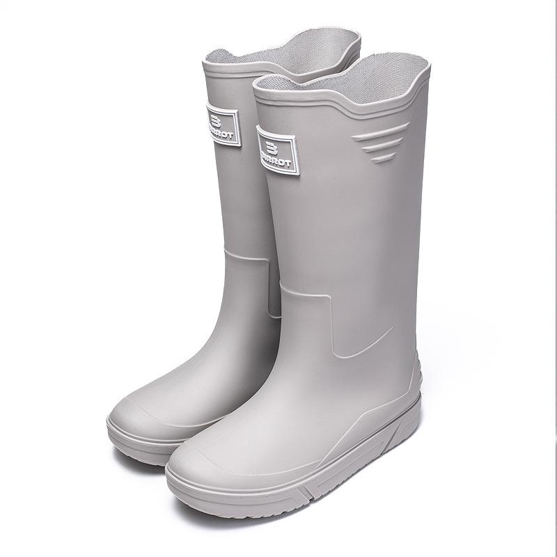 Men's Eco-friendly High-top Rain Boots | Thick-soled, Comfortable Rubber Shoes for Beachcombing, Kitchen, or Fishing