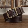 Belt Men's Retro Casual Cool Trendy All-Matching Hollow First Layer Cowhide Pin Buckle Genuine Leather Jeans Belt Men's