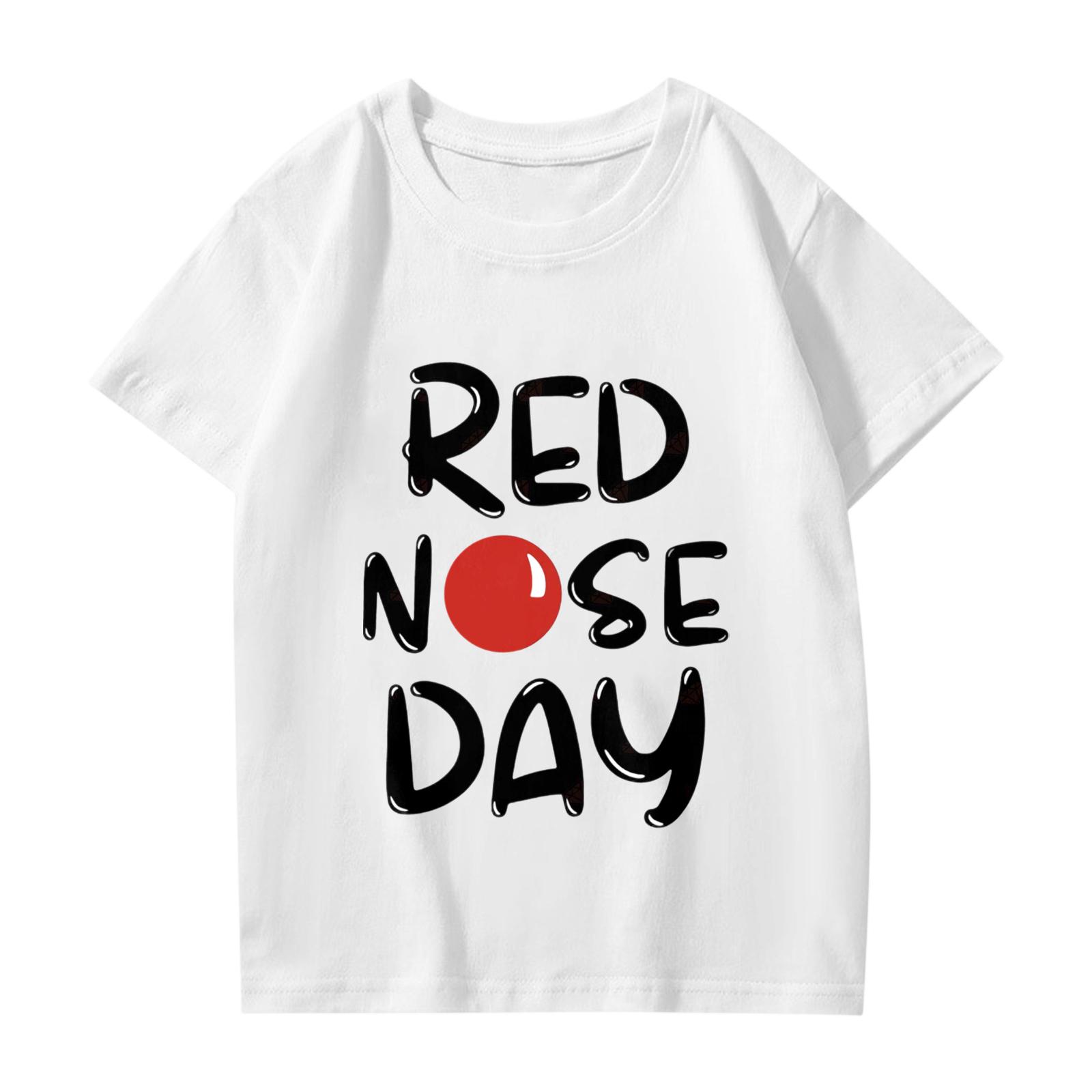 

Fashionable Round Neck Short Sleeve Work Clothes Printed Tops For KID Summer Tops 160