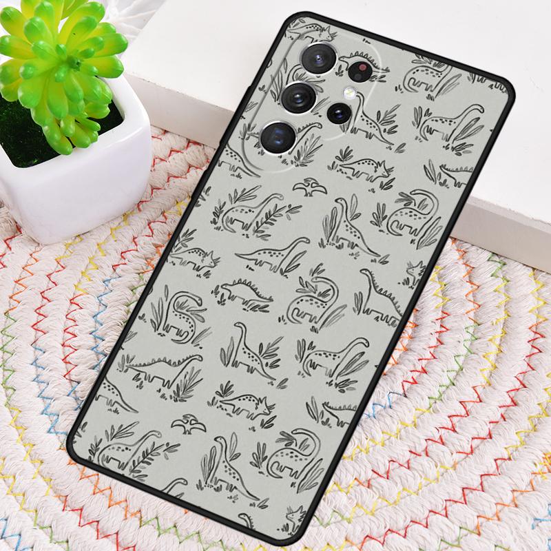 Fun Dinosaur Pattern Dino Phone Case for Samsung Galaxy Note 10 Pro S26 Ultra S23 S24 FE S25 S21 S22 PLUS Shockproof Cove