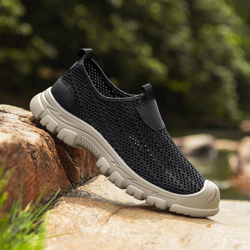 Summer Men Shoes Hollow Mesh Breathable Casual Sneakers Comfortable Walking Sport Shoes Lightweight Loafers Outdoor Wading Shoes