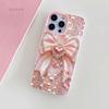 Lovely Pink Bow Pearl Pattern Phone Case For iPhone 17 Pro 16 15 14 13 12 11 Pro Max 17 Air X XS 7 8 Plus 16E Cover For Girls