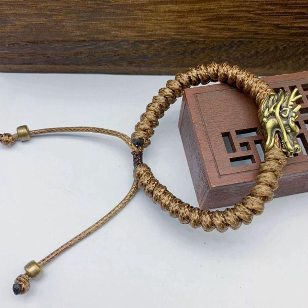 DIY Jewelry Accessories Retro Sculpture Bead Charms Brass Paracord Bead  EDC Outdoor Tool