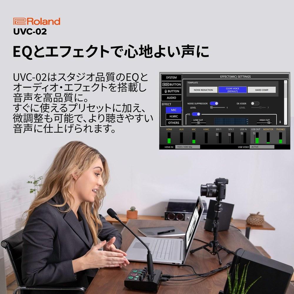 Roland UVC-02 Online Presentation Mixer Web Presentation Dock Broadcast Recording Studio Office Telework