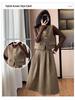 Korean Fashion Retro Vest & Midi Skirt Slimming Three-Piece Women's Set