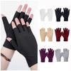 Halbfingerhandschuhe Sommer Atmungsaktiv Dünn Halb-Finger Fahrhandschuh Sonnenschutz Anti-UV Fingerloser Handschuh Elastizität Handschuhe
