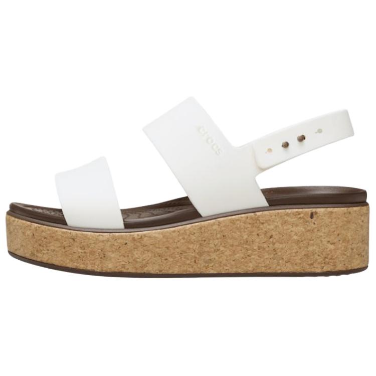

Crocs Brooklyn Casual Minimalist Strap Sandals 4.5cm Women s White 37-38 белый