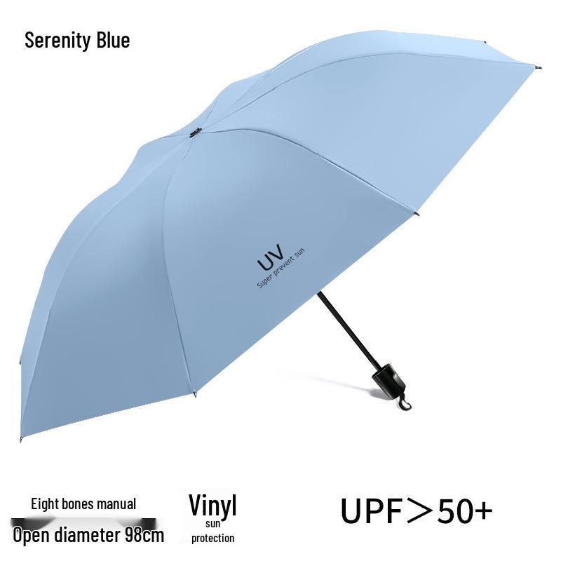 Portable Anti-Wind Storm Umbrella: 60-Rib, Double Rib, Black Glue Sun Protection, Compact Folding Design for Sunny/Rainy Days.