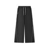 Godri Comfortable Breathable Versatile Quick-Dry Loose Wide-Leg Casual Pants Women Bottoms Carbon-Black L225W080-0018