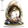 Cute House Rabbit Acrylic Standing - 2D Flat Acrylic Desktop Ornament, Wall Decor Art, Four Seasons Decoration, Novelty Home Deco